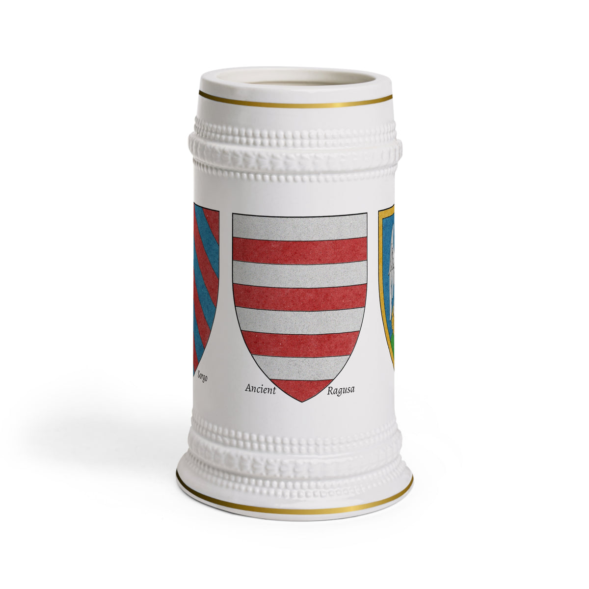 Dubrovnik Noble Families Beer Stein - Sorgo, Bošković, and Ancient Ragusan arms